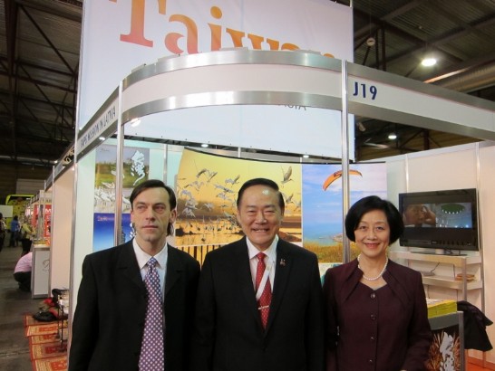 Ambassador Ko, Madame Ko and Mr. Dainis Bricis, The Project Manager of the ''Balttour 2013''