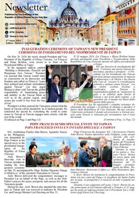Vatican-Taiwan Newsletter 2nd issue, 2024