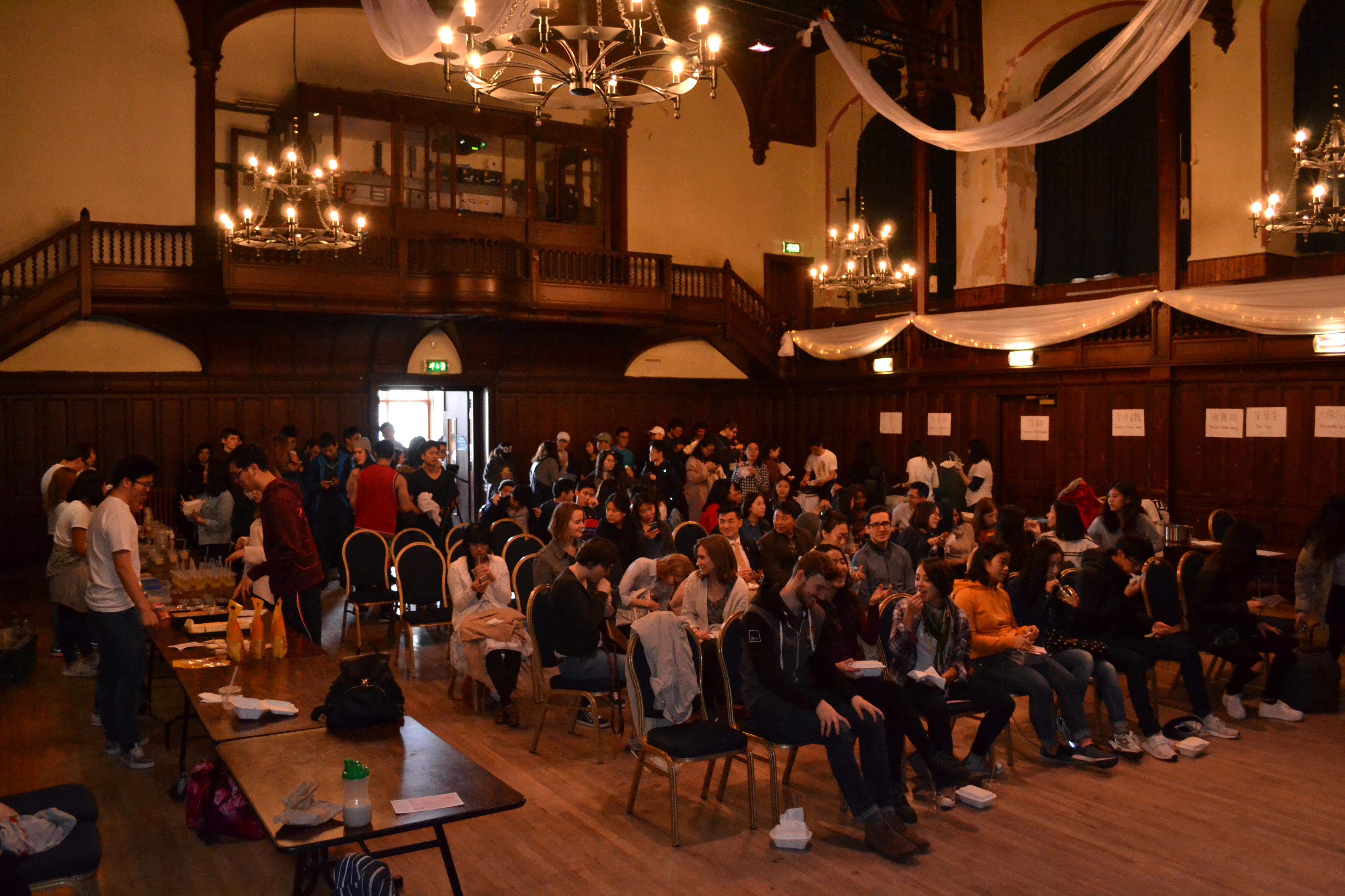 Students from all over the world attend the fair and taste traditional Taiwanese snack food.