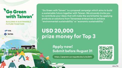 "Go Green with Taiwan!" - call for proposals for environmental and economic sustainability