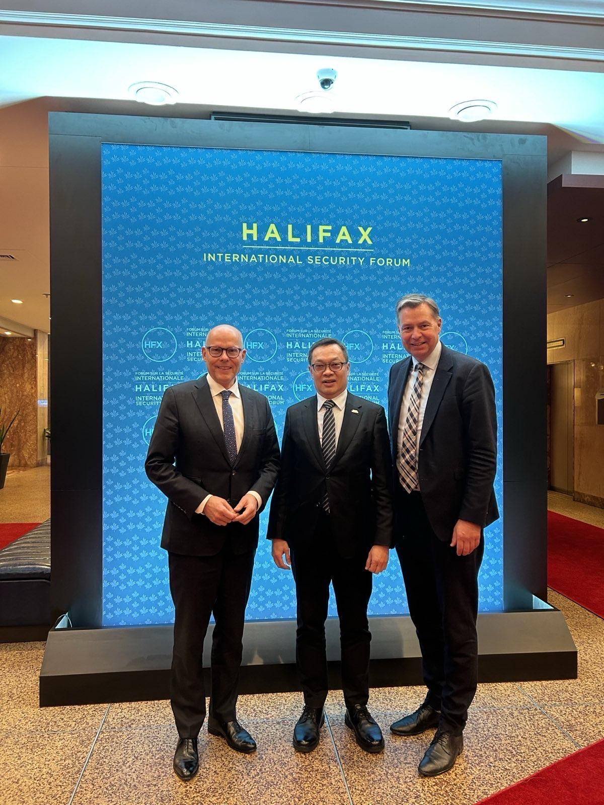 外交部政務次長陳明祺在參與論壇期間會晤德國國會議員Peter Beyer及Stephan Mayer 並合影留念