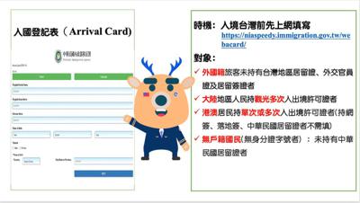台灣歡迎國際旅客到訪  線上填表便捷通關