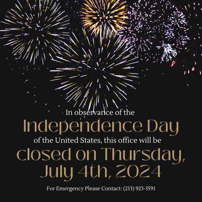 Bulletin: This office will be closed on Thursday, July 4th, 2024